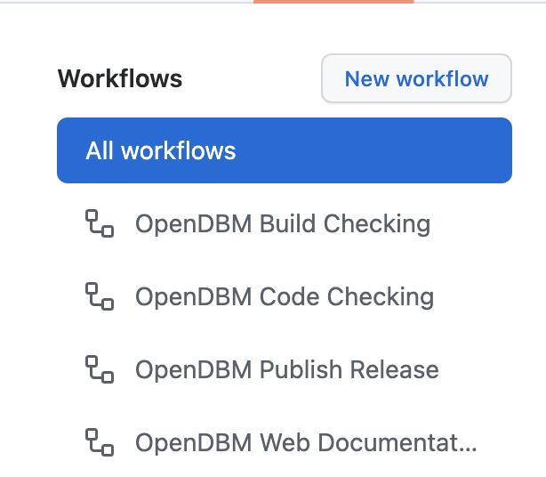 OpenDBM Workflows